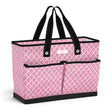 SCOUT pink lattice pocket tote large multi compartment work bag