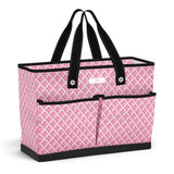SCOUT pink lattice pocket tote large multi compartment work bag