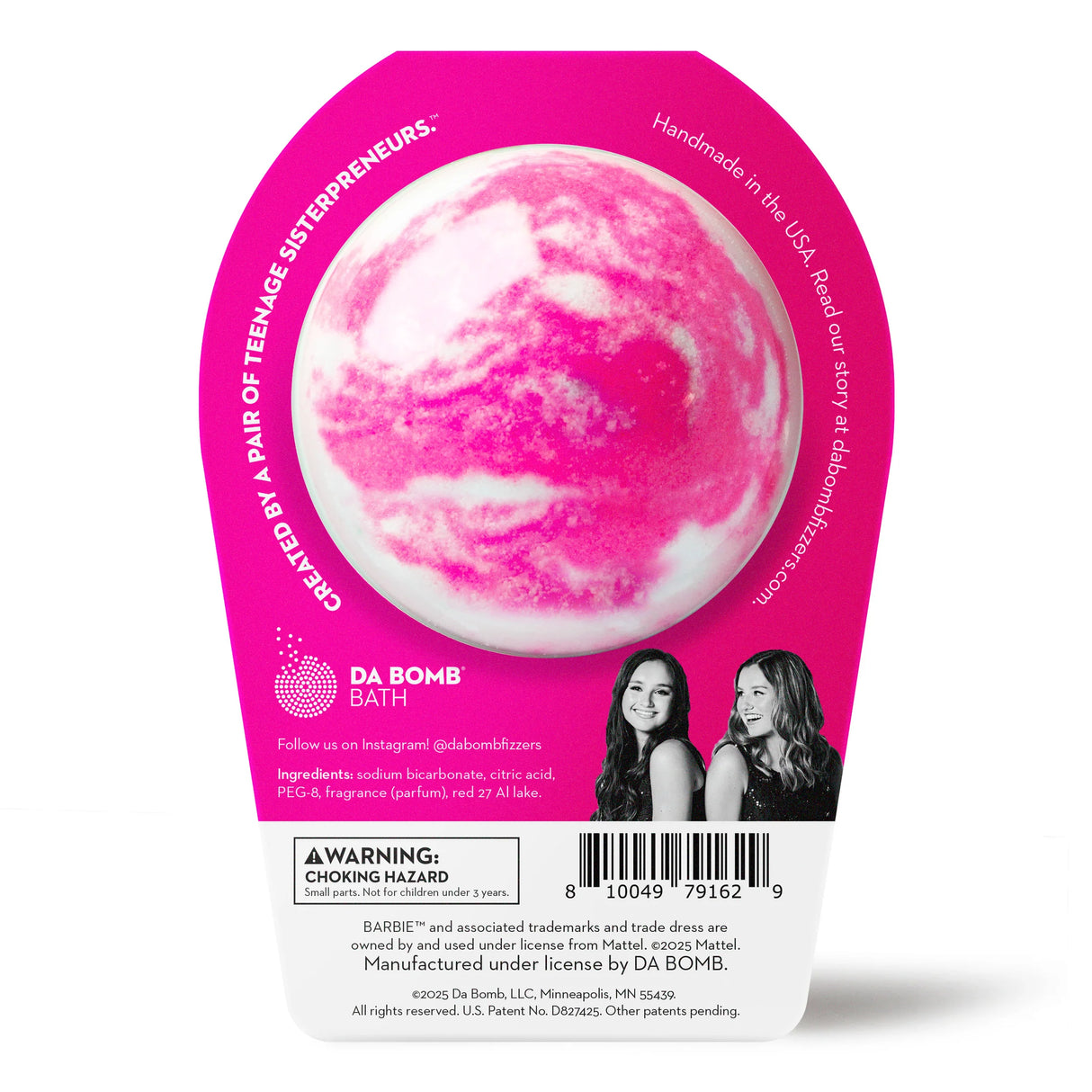 Barbie Pink Swirl Bath Bomb | Da Bomb