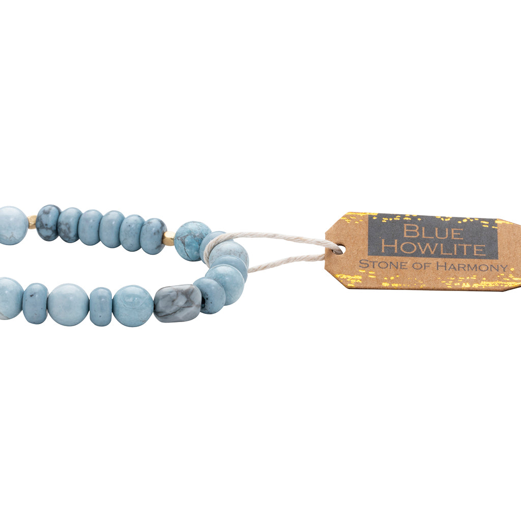 Stone Stack Bracelet Blue Howlite | Stone of Harmony