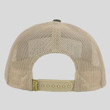 Leather Cross Olive Green Trucker Hat