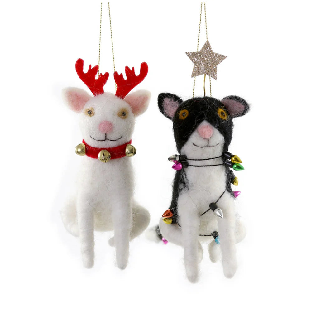 Wool Felt Cat Ornaments