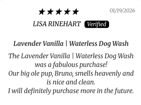 Lavender Vanilla Waterless Dog Wash Spray | Mixologie