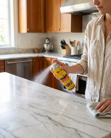 beeswax polish for cleaning marble countertops