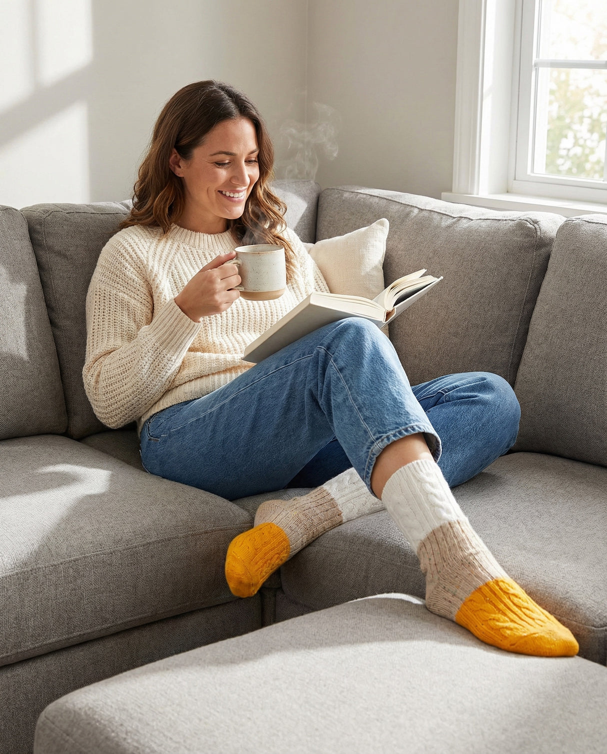 Confetti Women's Cable Crew Socks
