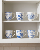 Blue and White Sassy Sayings Ceramic Coffee Mug