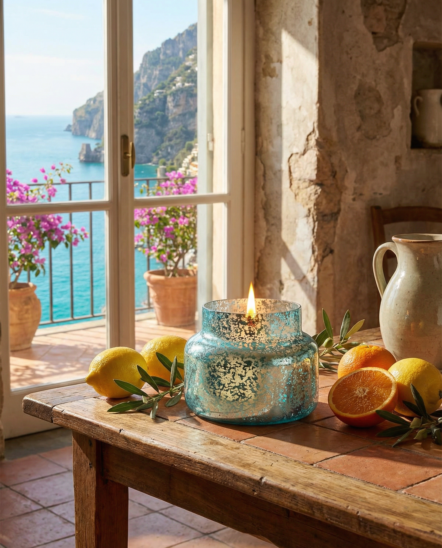 Aqua Opaline Volcano Signature Candle | Capri Blue