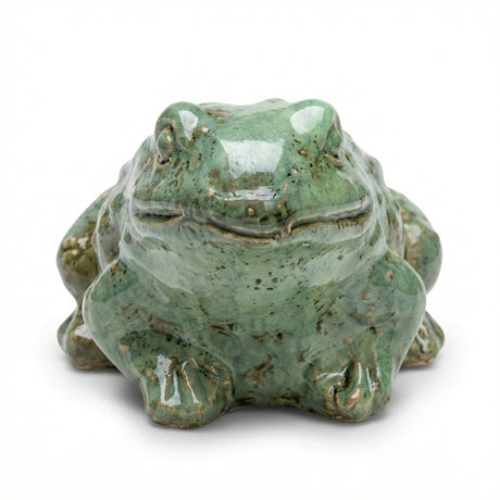 Light Green Ceramic Garden Frog