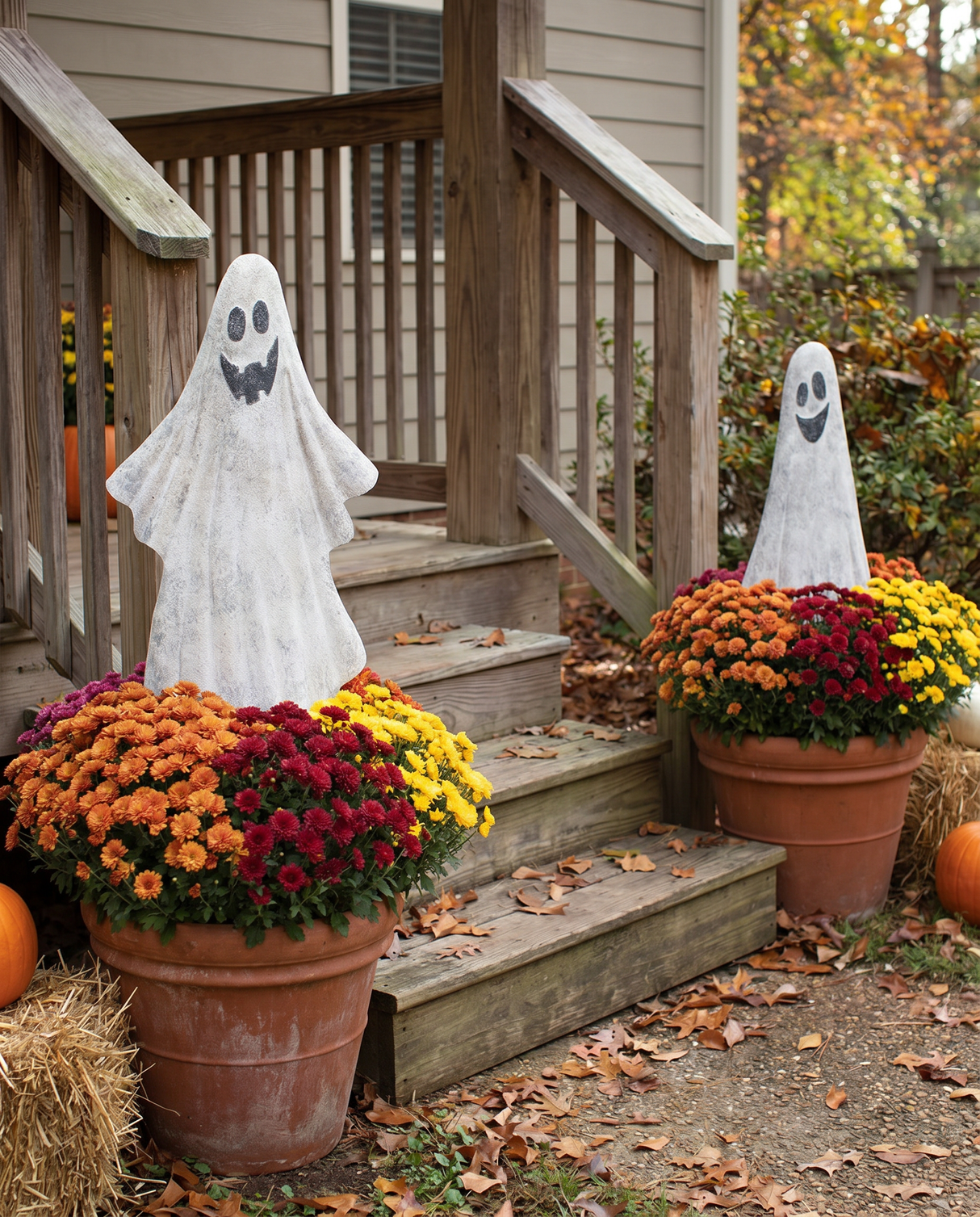 Metal Halloween Ghost Yard Decor