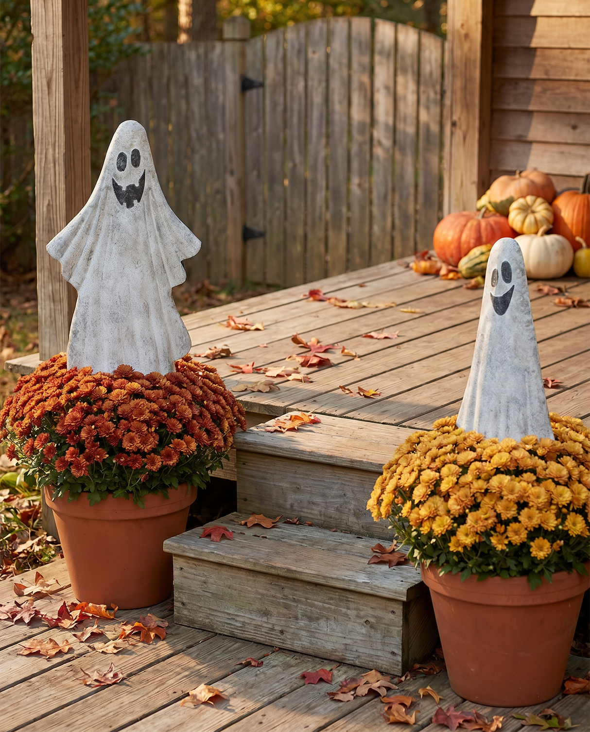 Metal Halloween Ghost Yard Decor