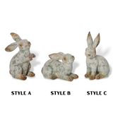 Distressed Resin Rabbit Figurine | 3 Styles