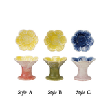 Ceramic Flower Footed Tealight Holder