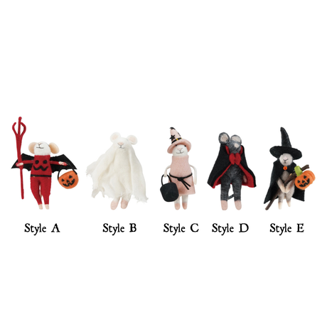 Handmade Wool Felt Halloween Costume Mouse