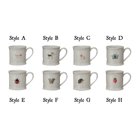 Animal & Fruit Mini Embossed Ceramic Mug