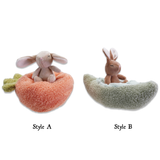 Plush Bunny with Cozy Pod Bed