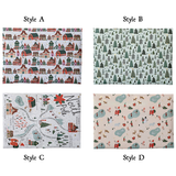 North Pole Recycled Wrapping Paper Sheets | 3 Sheet Roll