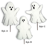 Lined Ghost Metal Stake Sign