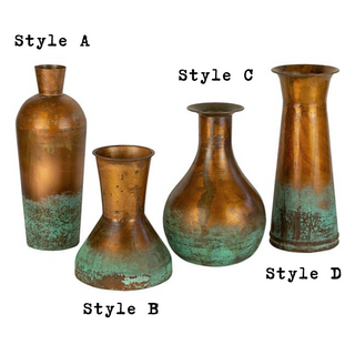Two-Toned Copper Vases