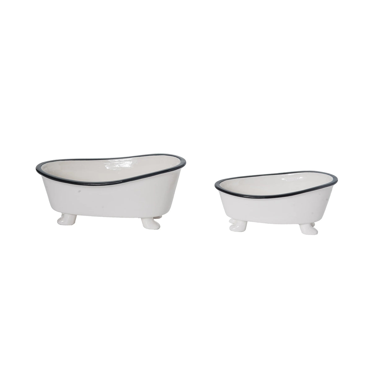 Ceramic Enamel Washtub Planter - Soap Holder | 2 Sizes