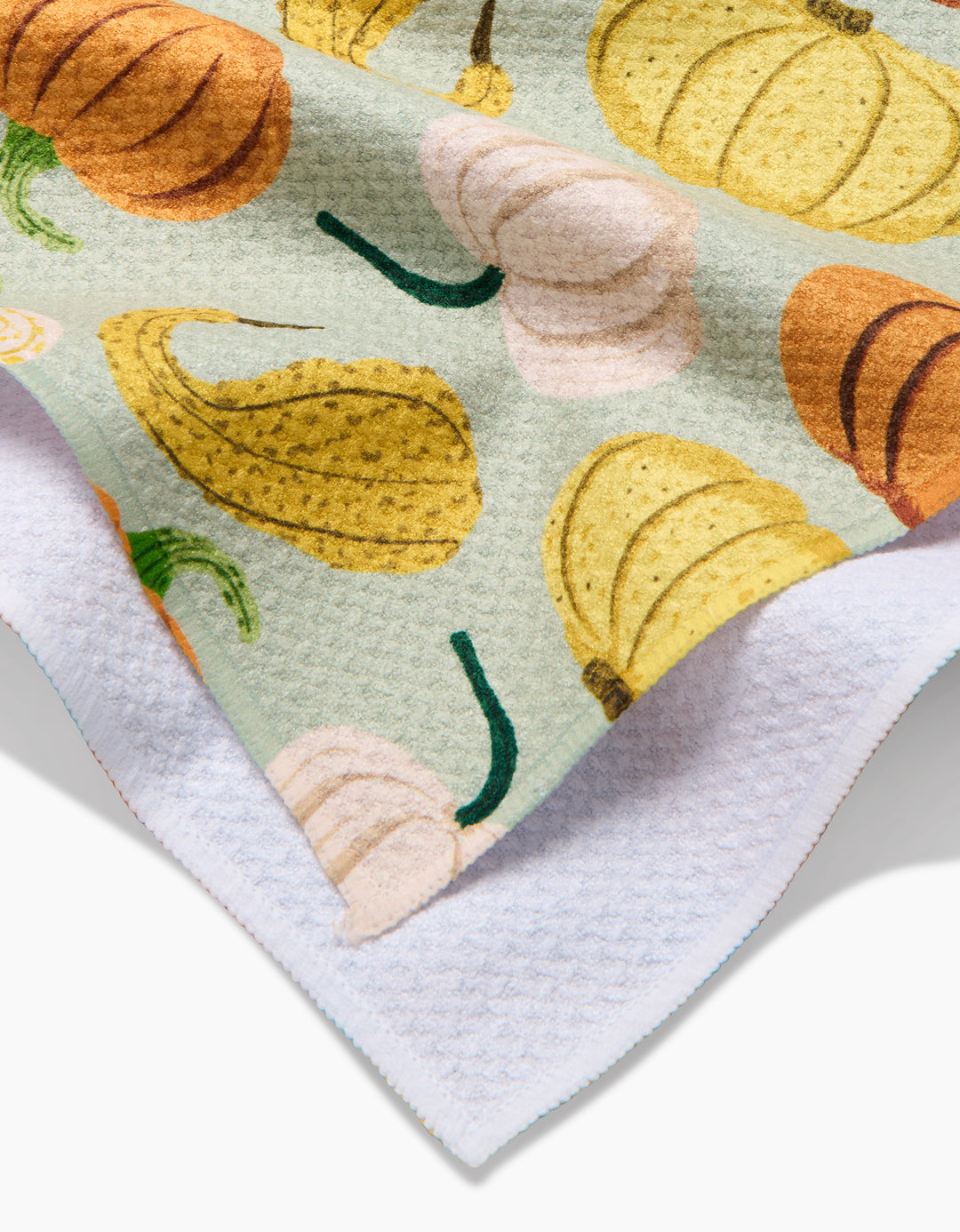 Pumpkins & Gourds Geometry Tea Towel