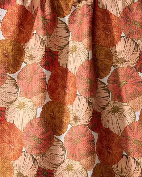 Pumpkin Tendrill Geometry Tea Towel
