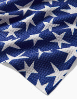 USA Stars Blue Geometry Tea Towel