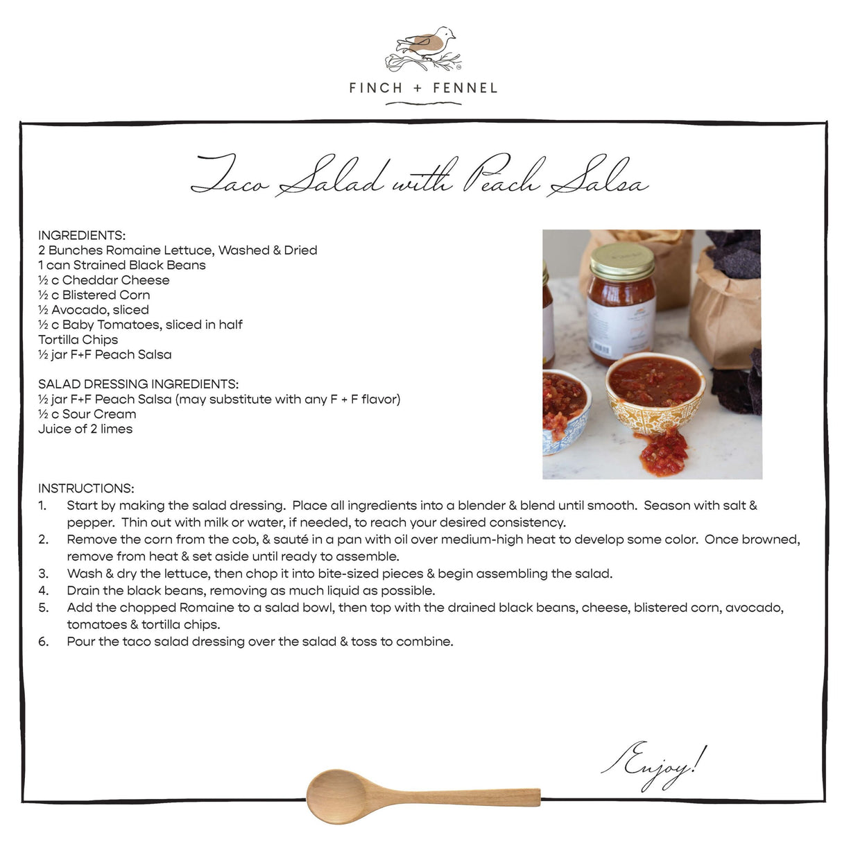 Sweet & Spicy Peach Salsa | Finch + Fennel