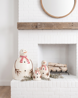 Nesting Metal Snowman Figurine
