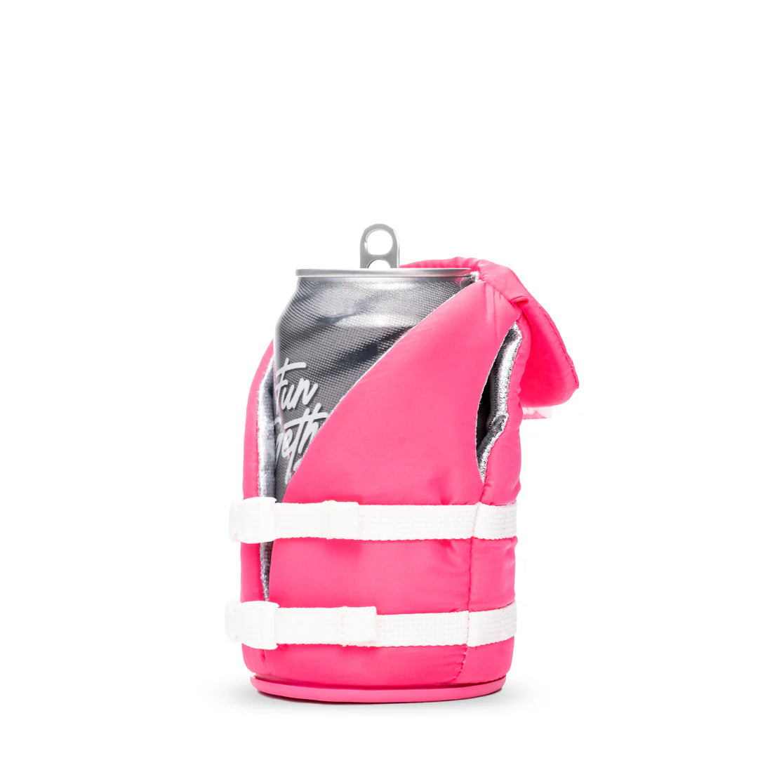 The Buoy Party Pink Insulated Can Cooler | Puffin Drinkwear