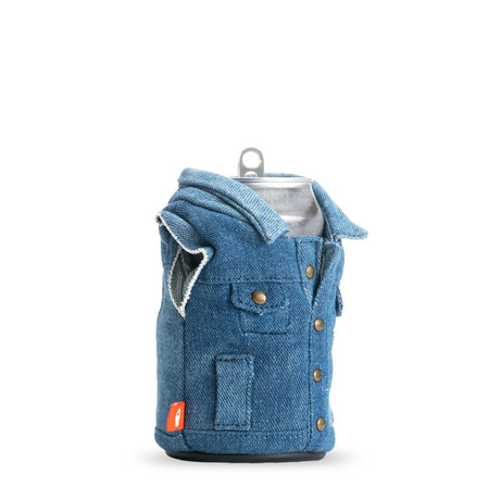 The Denim Vest Merca Insulated Can Cooler | Puffin Drinkwear