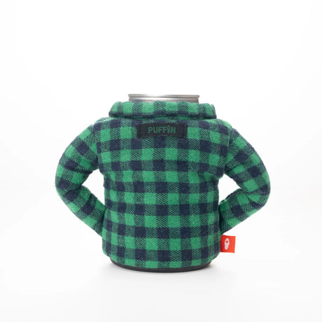 The Feller Plaid Insulated Can Cooler | Puffin Drinkwear