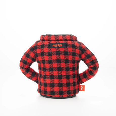 The Feller Plaid Insulated Can Cooler | Puffin Drinkwear