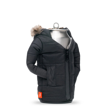The Pahka Black Insulated Can & Bottle Cooler | Puffin Drinkwear