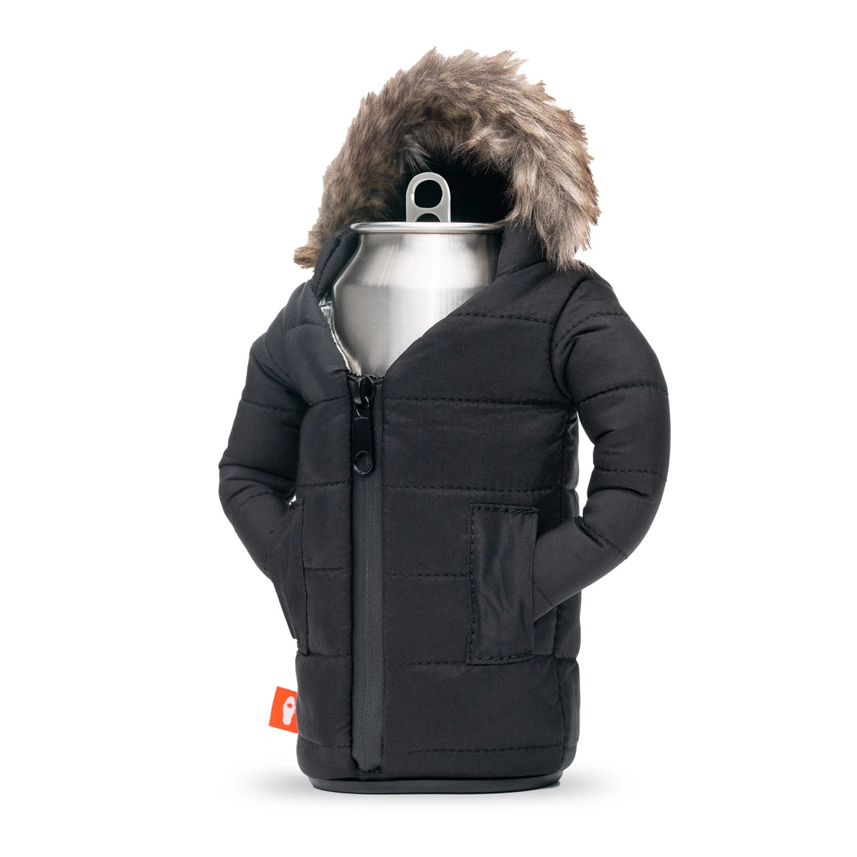 The Pahka Black Insulated Can & Bottle Cooler | Puffin Drinkwear