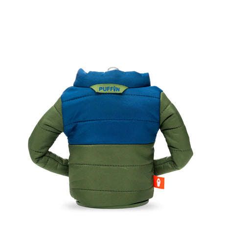 The Puffy Olive Green Insulated Can Cooler | Puffin Drinkwear