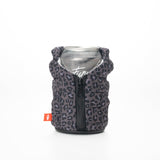Puffy Vest Leopard Insulated Can Cooler | Puffin Drinkwear