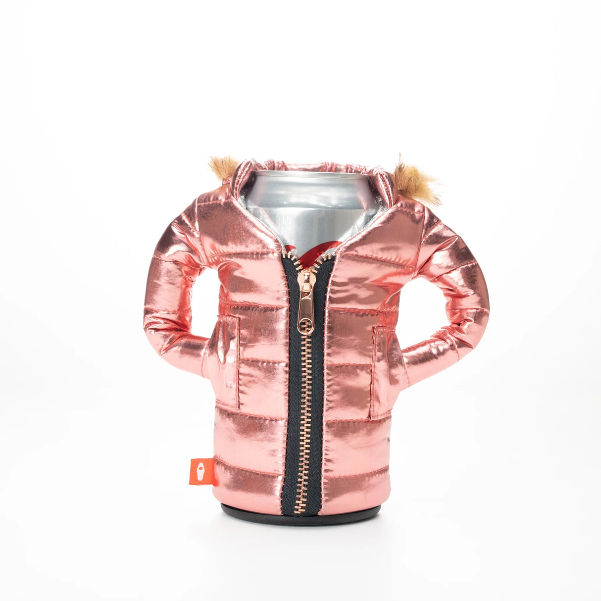 The Pahka Rose Gold Insulated Can Cooler | Puffin Drinkwear