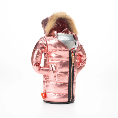 The Pahka Rose Gold Insulated Can Cooler | Puffin Drinkwear