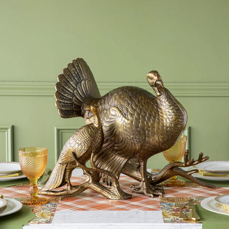 Gold Aluminum Turkey Centerpiece