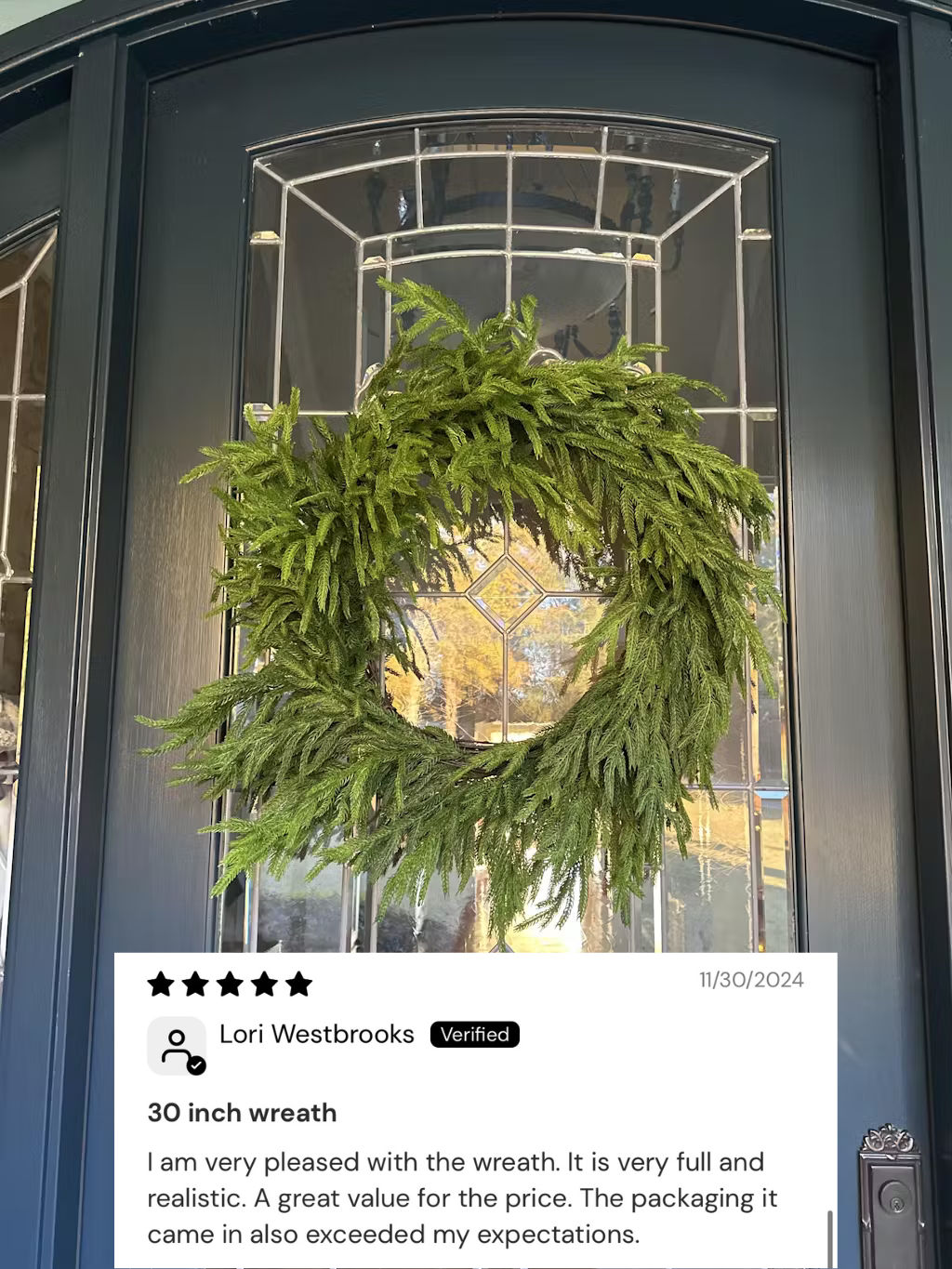 Rust and Cinder Norfolk Pine Wreath