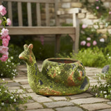 Mossy Terracotta Snail Planter