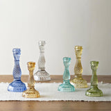 Colorful Glass Taper Candle Holders