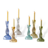 Colorful Glass Taper Candle Holders