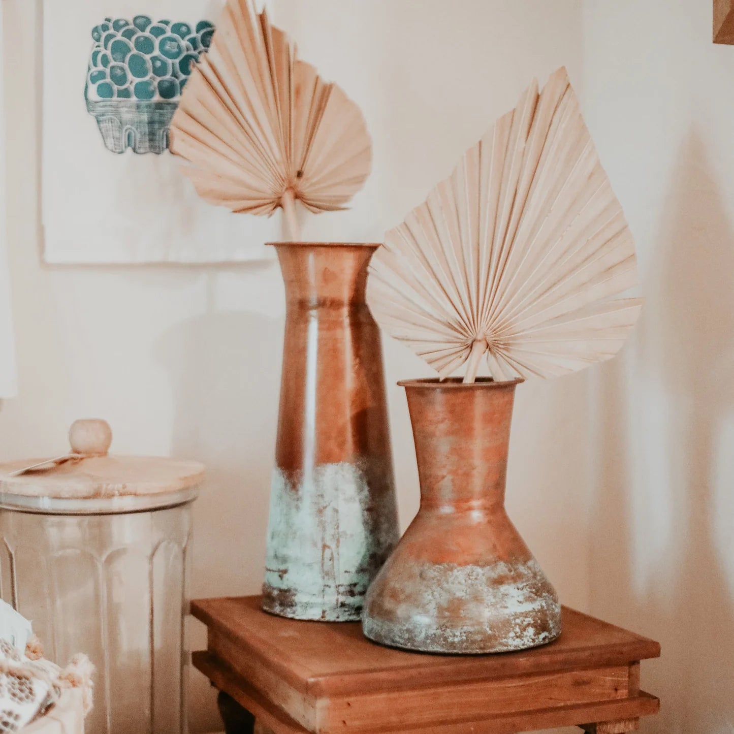 Two-Toned Copper Vases