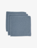 Sky Blue Waffle Geometry Bath Towel & Washcloth