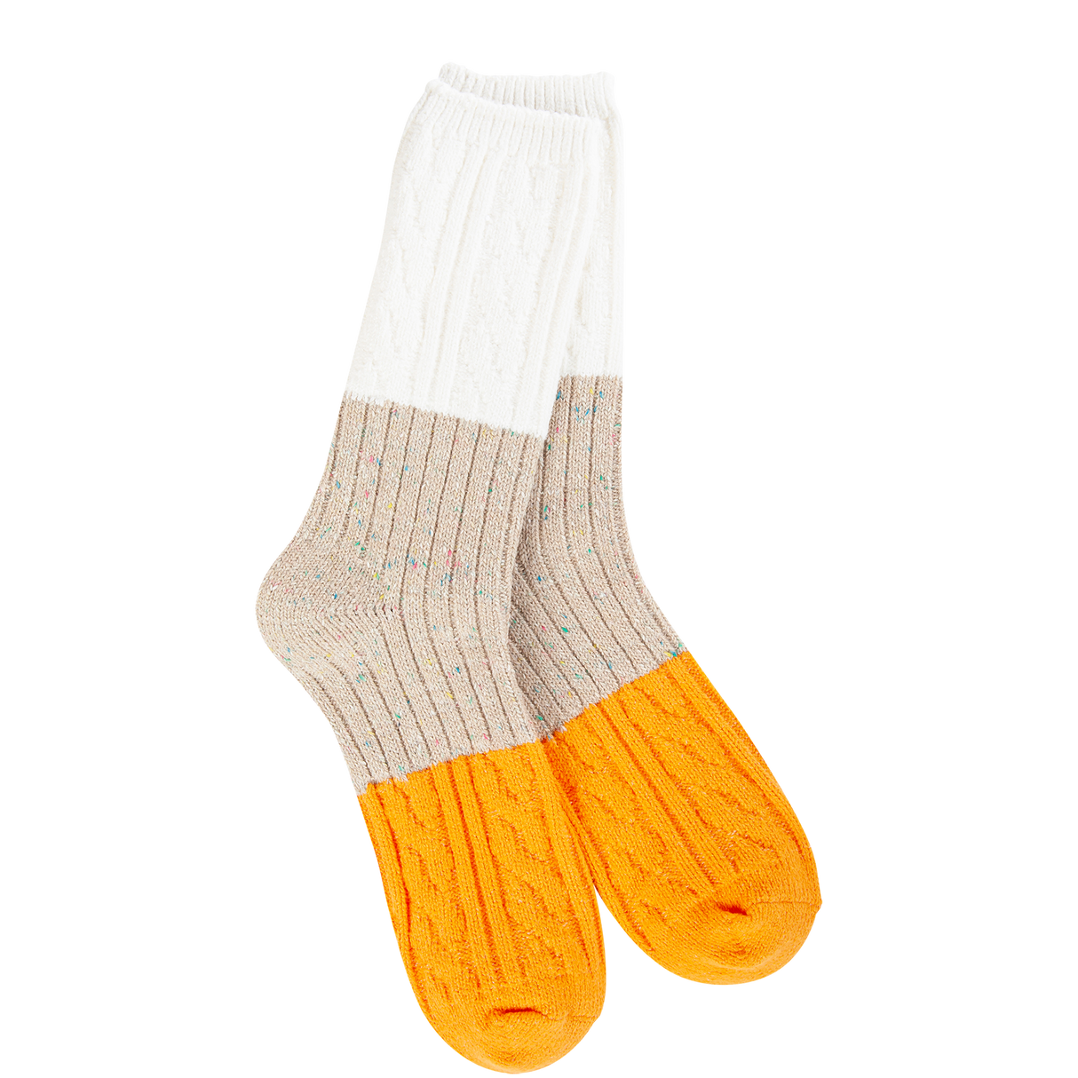Confetti Women's Cable Crew Socks