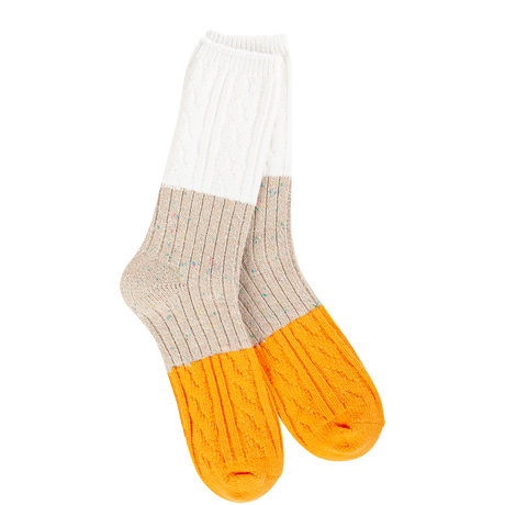 Confetti Women's Cable Crew Socks