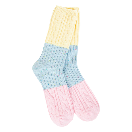 Confetti Women's Cable Crew Socks