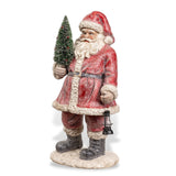Vintage-Inspired Santa with Lantern & Bottle Brush Tree