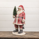 Vintage-Inspired Santa with Lantern & Bottle Brush Tree